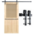 Sliding Barn Door Hardware Kit Heavy Duty Rust Resistant 4M