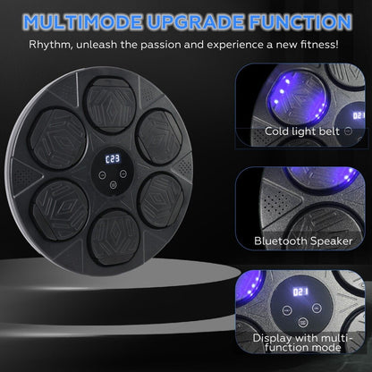 Bluetooth Smart Punching Bag Wall Pad 9 Speeds w/ Gloves