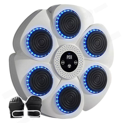 Bluetooth Boxing Machine Wall Mount White, Gloves Included,