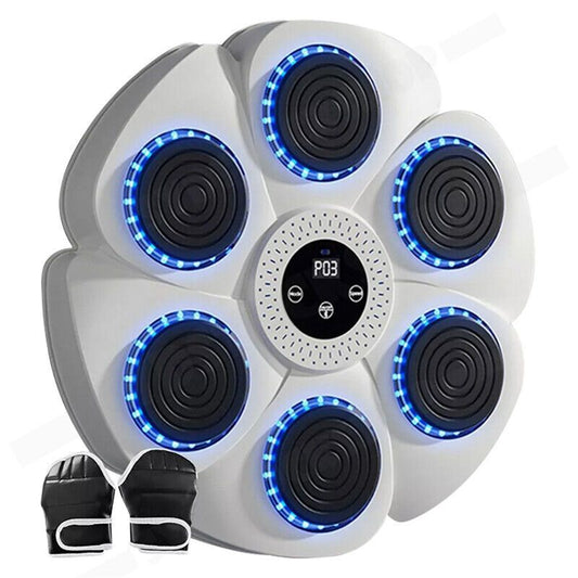 Bluetooth Boxing Machine Wall Mount White, Gloves Included,