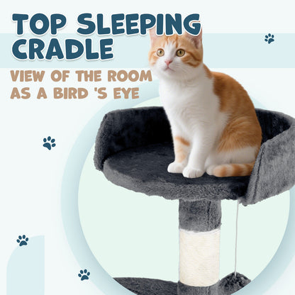 Cat Tower Tree Condo Scratching Post Dark Grey 142cm