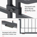 8 Panel Pet Playpen Gate Extension w/ Lockable Door