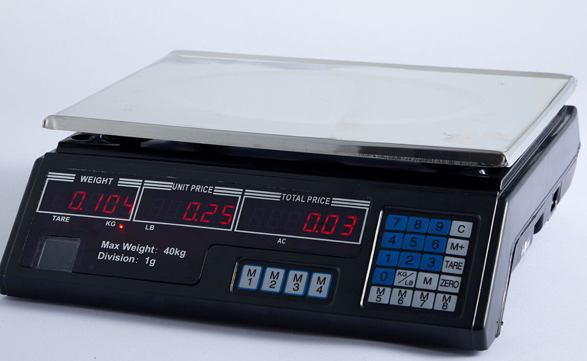 40KG Digital Kitchen Scale Metal Electronic Postal Platform