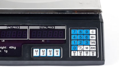 40KG Digital Kitchen Scale Metal Electronic Postal Platform