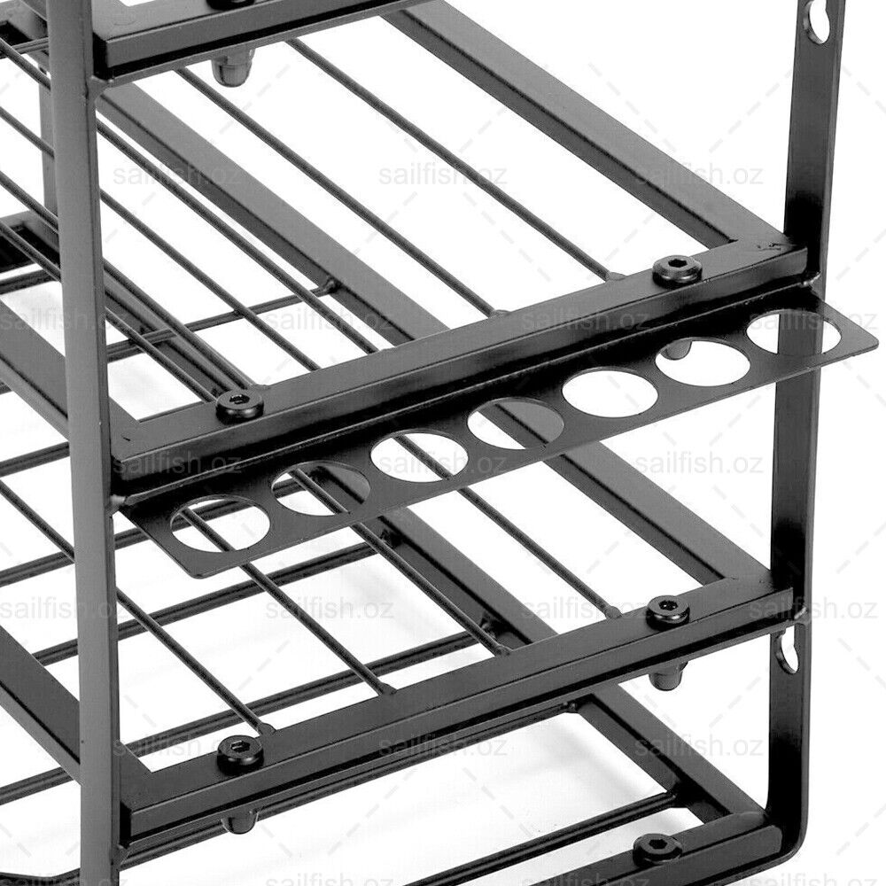 4-Layer Heavy Duty Drill Holder Wall Mount Tool Rack Organizer,