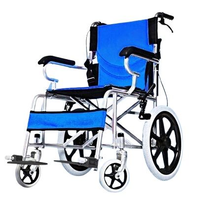 16 Lightweight Foldable Wheelchair Flat-Free Tires Handbrakes