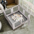 Indoor Dog Pen Tempered Glass Kennel w/ Pad