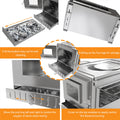 Stainless Steel Wood Burning Stove 1 Burner Camping BBQ with Chimney