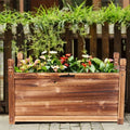 Medium Raised Garden Bed 60x30x33cm Wooden Planter Box