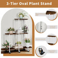 Plant Stand with Wheels Indoor Outdoor Flower Rack Display