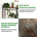 Plant Stand Shelf Rack with Hanging Rod Indoor Outdoor Display