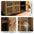 Wooden Shoe Rack XL 4 Tier 3 Doors Drawers Shelves Cabinet Organizer