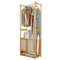 Bamboo Clothes Rack Coat Stand 168cm High Polish 53cm Length