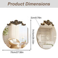 Baroque Antique Round Mirror 70x74.5 cm