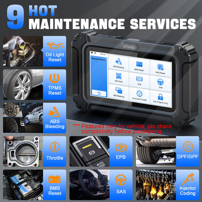 2025 D5 OBD2 Scanner ABS SRS Engine Diagnostic Tool