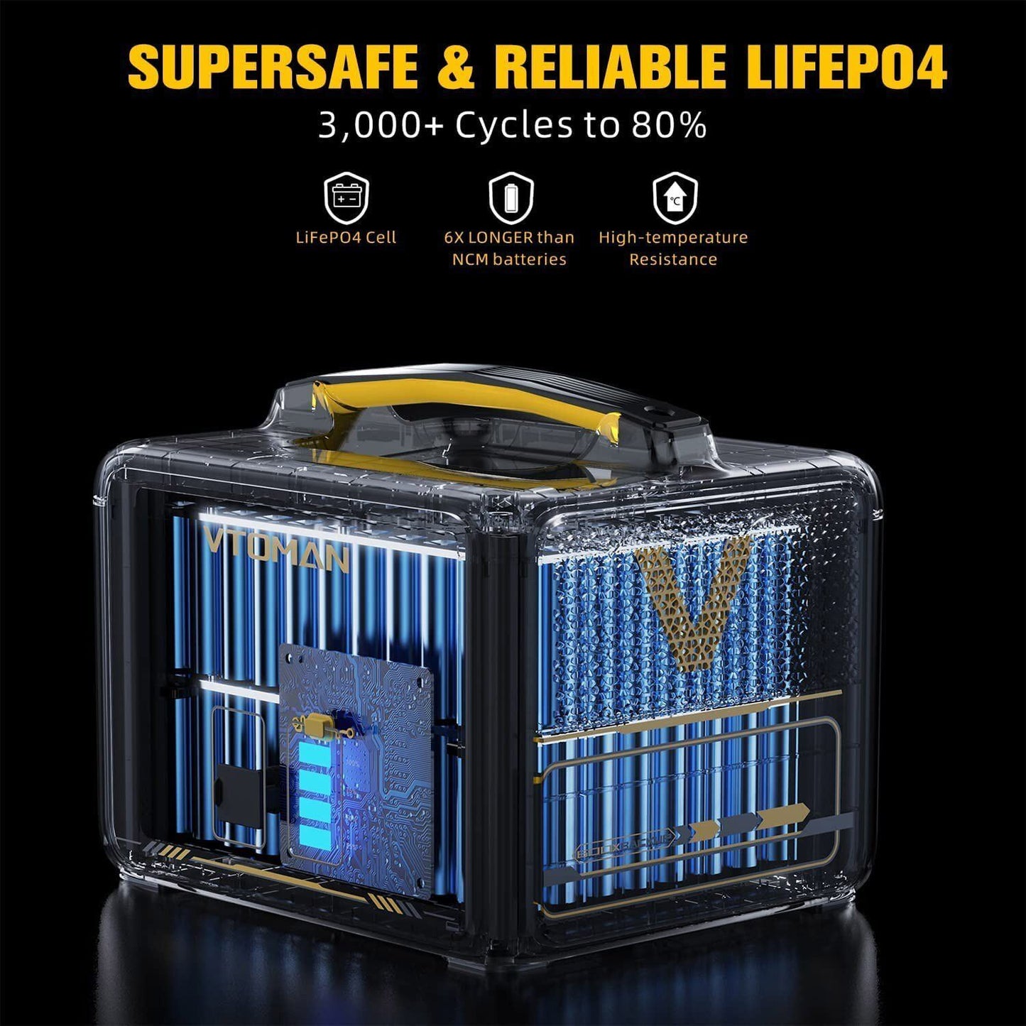 640Wh Solar Expansion Battery LiFePO4 BMS Jump 600X