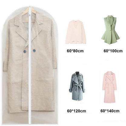 10x Transparent Garment Bags 60x100cm Dustproof Suit Coat Cover Storage