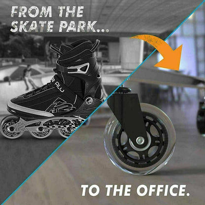 3 Swivel Rollerblade Chair Wheels, 7/16 Stem, All Floors - 5 Pack