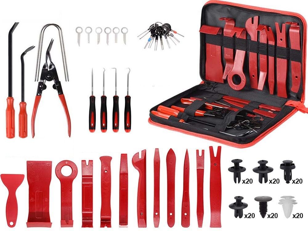 158pcs Car Trim Removal Tool Set Pry Bar Panel Door Interior Kit