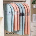 Blue Garment Bag 60x100cm Dustproof Suit Dress Coat Cover Protector AU