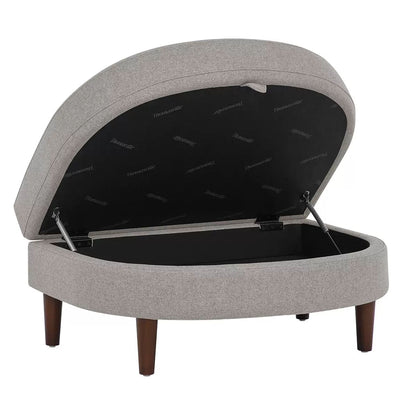 Accent Chair with Storage Ottoman