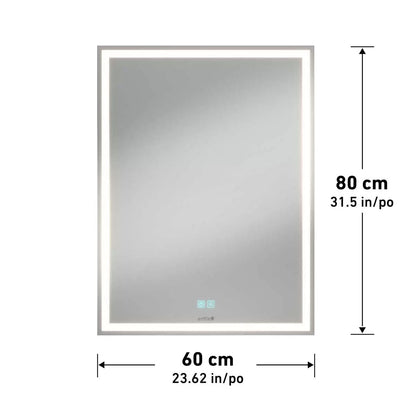 Aurea integrated led plug in wall mirror