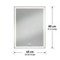 Aurea integrated led plug in wall mirror