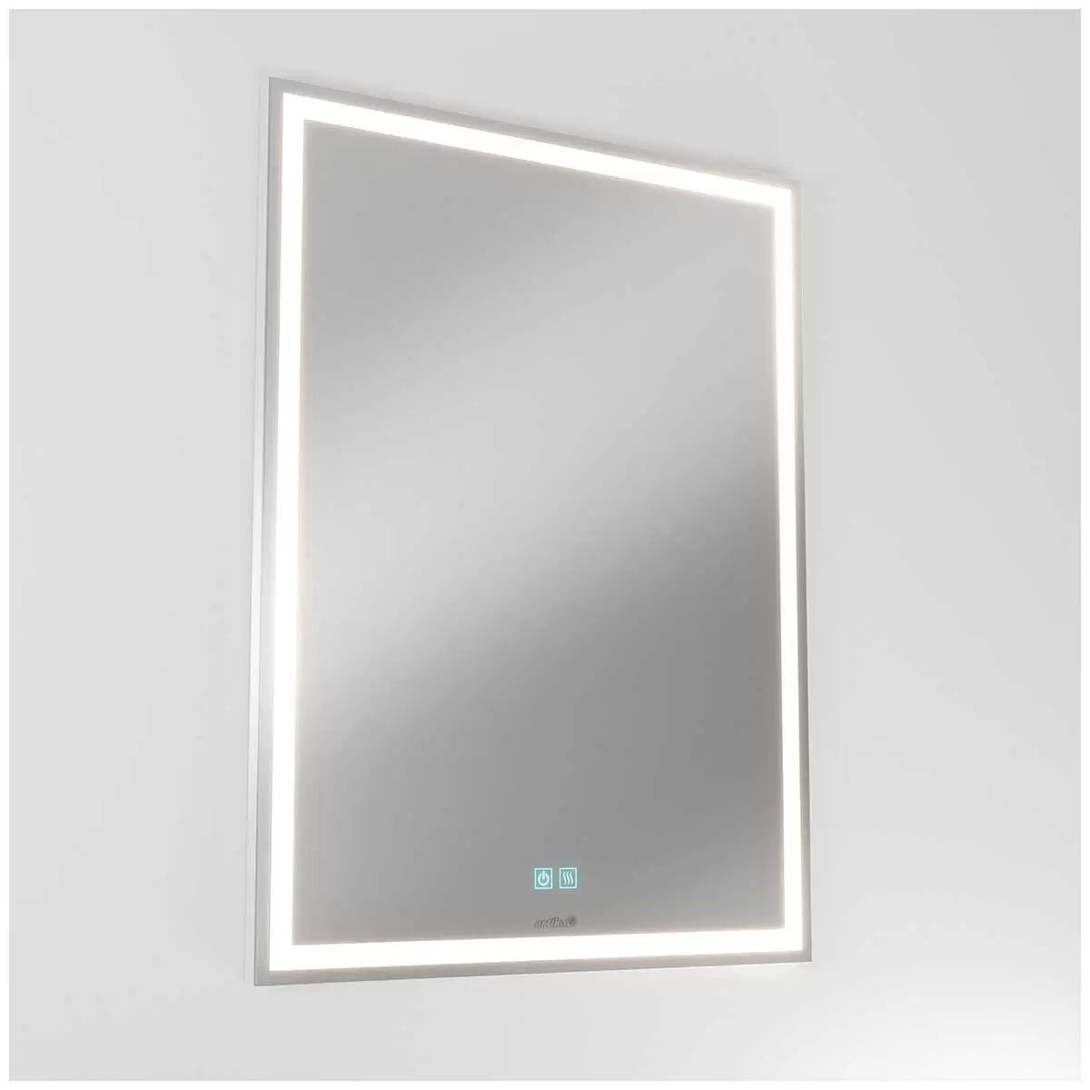 Aurea integrated led plug in wall mirror