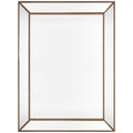 Zeta wall mirror large antique gold