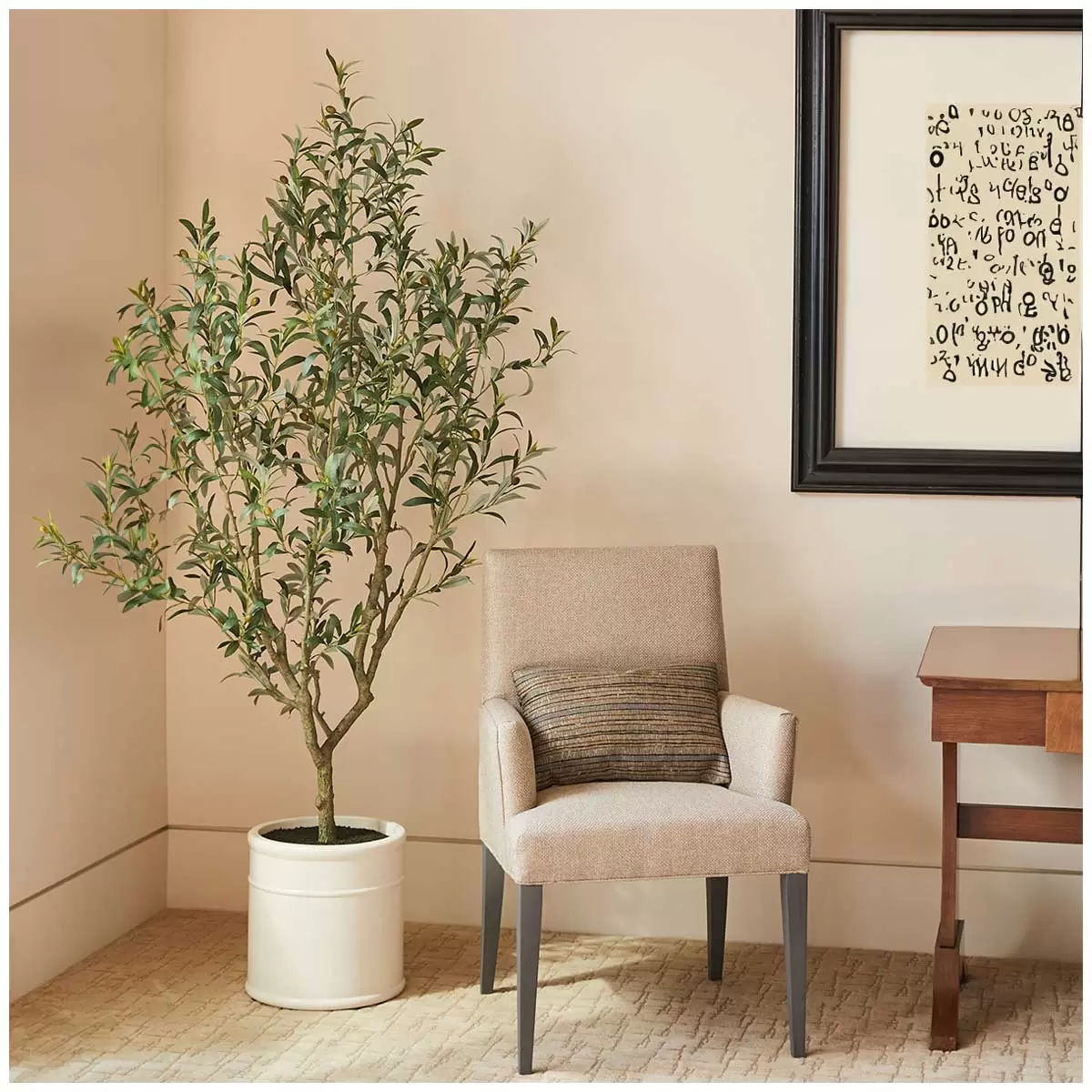 Artificial Olive Tree In French Crock Pot 2M