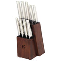 10 Piece Knife Block Set - High Carbon Stainless Steel Cutlery with Hardwood Block