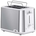 Toaster White 2-Slot with Integrated Bun Warmer and 8 Browning Settings