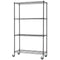 Black Basics 4 Tier Shelving Rack - 113.4kg Capacity Per Shelf