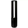Black Bladeless Fan with Air Purifier, Oscillating, LED Display, Remote Control, 12 Speeds, 3 Modes