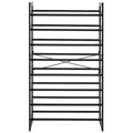 Set of 2 Black Matte Stackable Shoe Rack, 8-Tier Vertical Tower, Grey