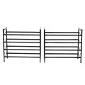 Set of 2 Black Matte Stackable Shoe Rack, 8-Tier Vertical Tower, Grey