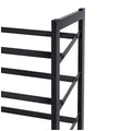 Set of 2 Black Matte Stackable Shoe Rack, 8-Tier Vertical Tower, Grey