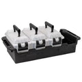 Stackable Grey Multipurpose Storage Container 4 Pack with Waterproof Gasket