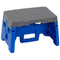 Grey 1-Step Plastic Folding Step Stool 2-Pack - Compact and Slip-Resistant Design