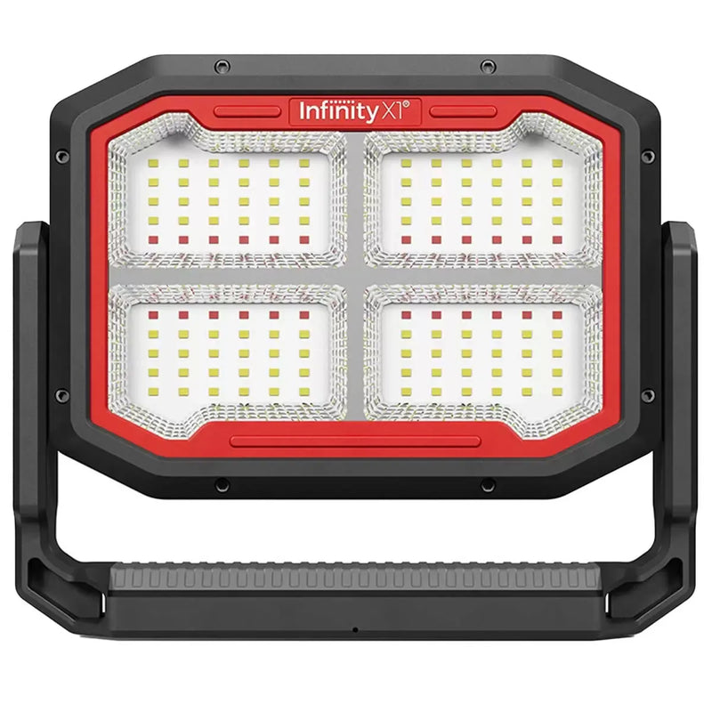 Black Dual Powered Solar Work Light 3000 Lumen with Adjustable Kelvin Settings