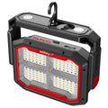 Black Dual Powered Solar Work Light 3000 Lumen with Adjustable Kelvin Settings