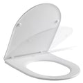 White Dual Flush Ceramic Skirted Toilet with Heavy Duty Slow Closing Seat