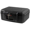Black Privacy Lock Fire Chest with Carrying Handle for Secure Storage