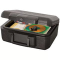 Black Privacy Lock Fire Chest with Carrying Handle for Secure Storage