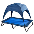 Navy Pet Canopy Cot 99cm - Durable Mesh Fabric with Shade Canopy