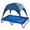 Navy Pet Canopy Cot 99cm - Durable Mesh Fabric with Shade Canopy
