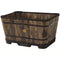 Burnt Oak 60cm Wooden Trough Planter 4 Pack - Durable Composite for Flowering Plants