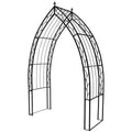 Cathedral Garden Arch 290cm High, Black Powder Coated Iron, 164cm Wide