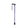 Adjustable Purple Walking Stick with Folding Design and Shock Absorbing Tip
