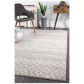 Silver Oasis Rug 230 x 160cm - Bohemian Tribal Design, Easy to Clean Polypropylene